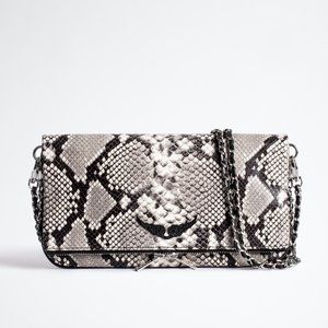 Zadig & Voltaire Rock Wild Python Clutch